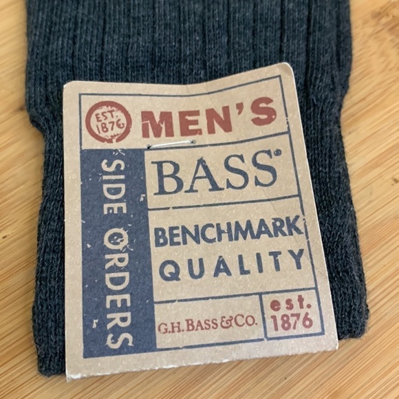 Bass | Charcoal Gray Cotton Blend Socks NWT 10-13 - Picture 2 of 3